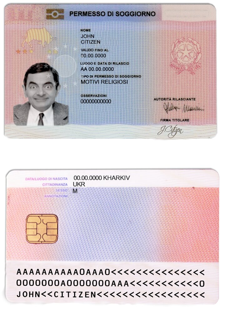 Carte de séjour en Italie (soggiorno) (1)